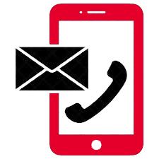 Phone address and email - contact us icon