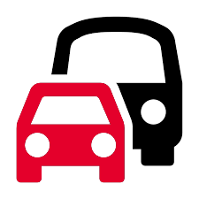 Transportation for care - bus and car icon